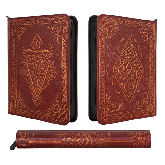 Tcg Faux-Leather Trading Card Binder - Red