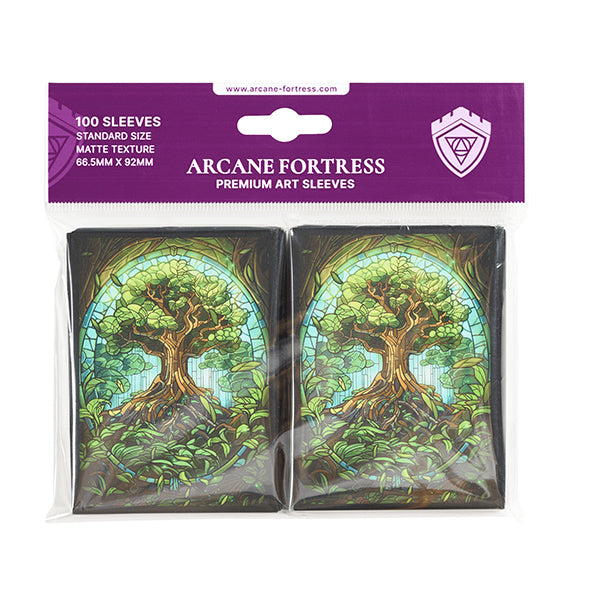 Arcane Fortress - Standard- Matte Art - Stained Glass- Mythical Forest(100 ct)