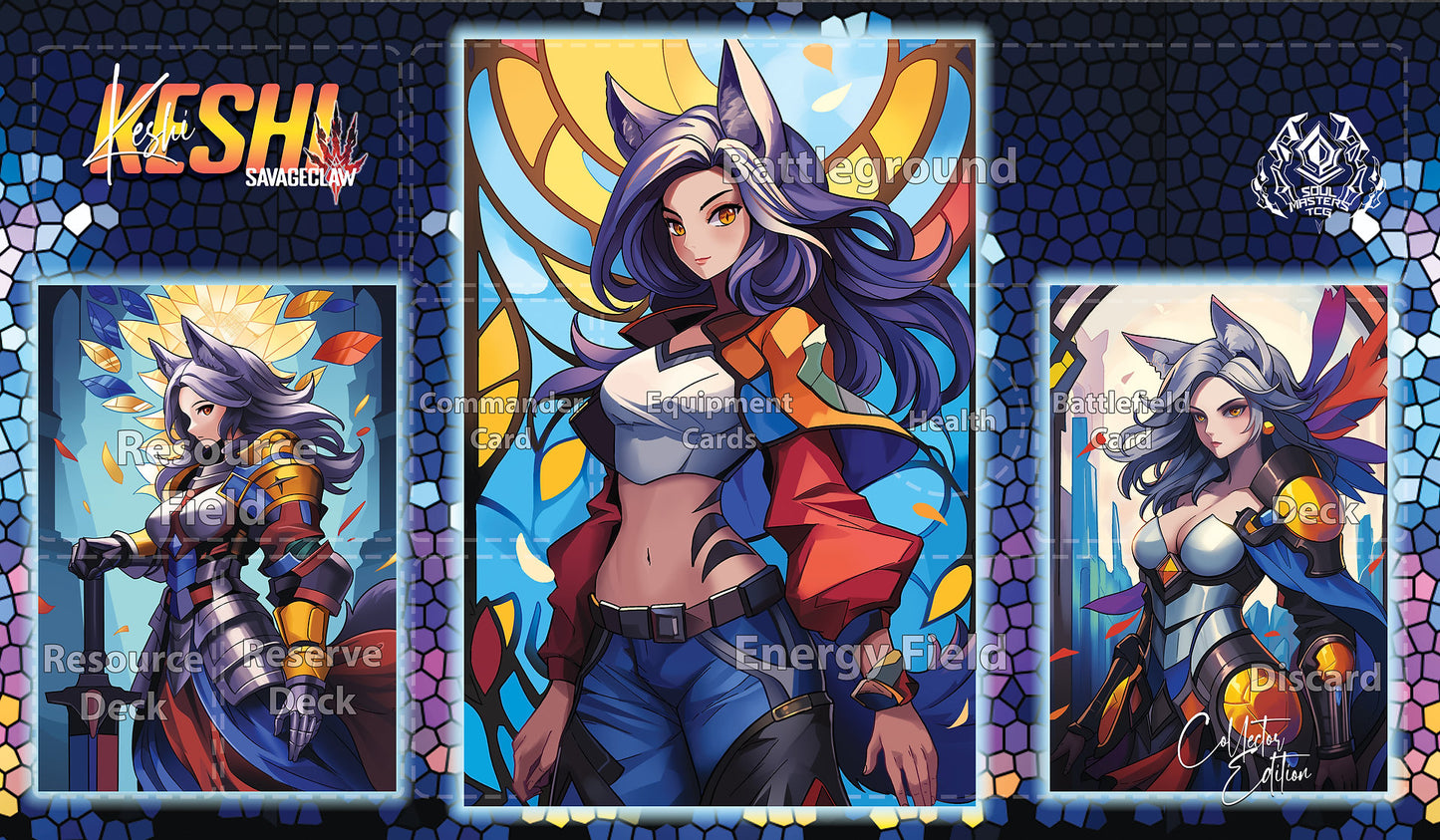 Keshi Collector Set - Limited Edition Qty 200 Playmat w/bag- Grided