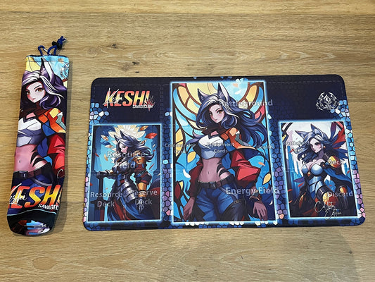 Keshi Collector Set - Limited Edition Qty 200 Playmat w/bag- Grided