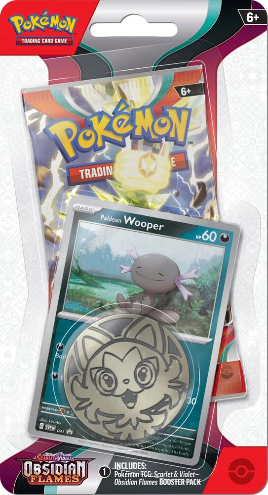 Pokemon: Scarlet & Violet Obsidian Flames Single Blister Pack - Wooper