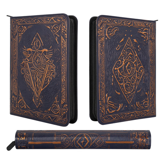 Tcg Faux-Leather Trading Card Binder - Blue