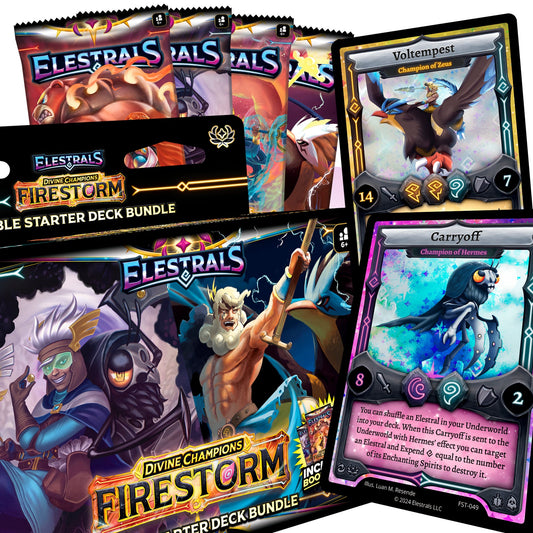 Firestorm 1st Edition - Hermes vs. Zeus Double Starter Deck Bundle with 4 Packs