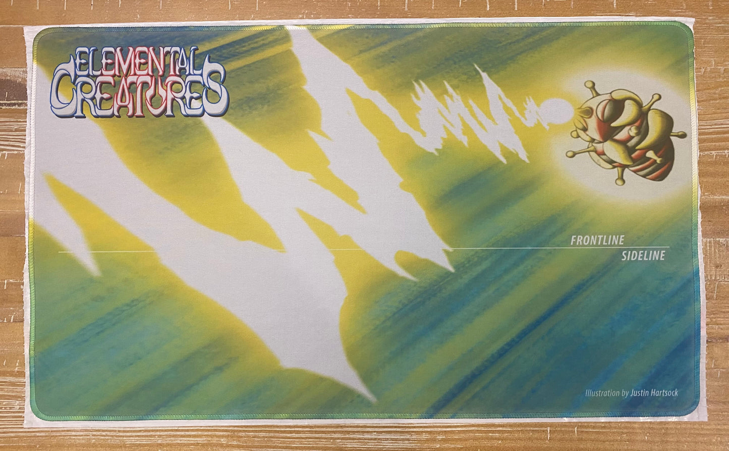 Elemental Creatures Playmat - Lightning Bolt