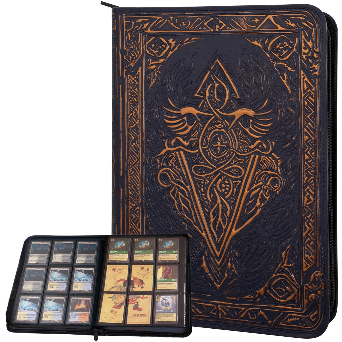 Tcg Faux-Leather Trading Card Binder - Blue