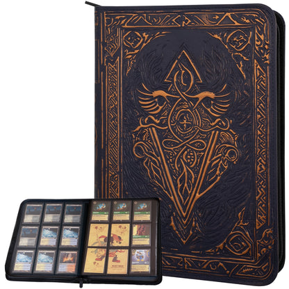 Tcg Faux-Leather Trading Card Binder - Blue