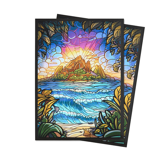 Arcane Fortress - Standard- Matte Art - Stained Glass- Hidden Island (100 ct)