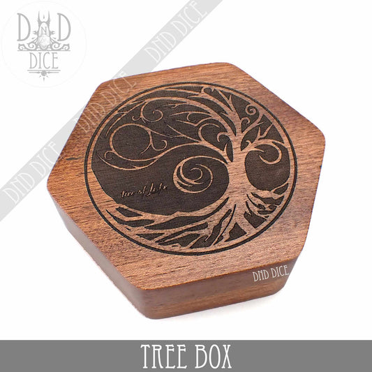 Tree Wood Dice Box
