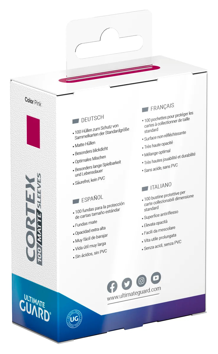 Cortex Sleeves Matte Standard Size (100) - Pink