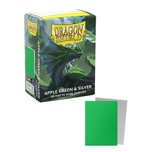 Apple Green & Silver - Matte Dual Sleeves - Standard Size