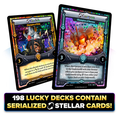 Firestorm 1st Edition - Hermes vs. Zeus Double Starter Deck Bundle with 4 Packs