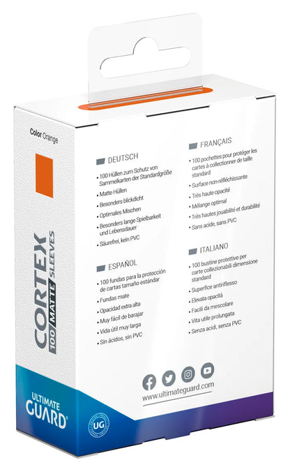 Cortex Sleeves Matte Standard Size (100) - Orange