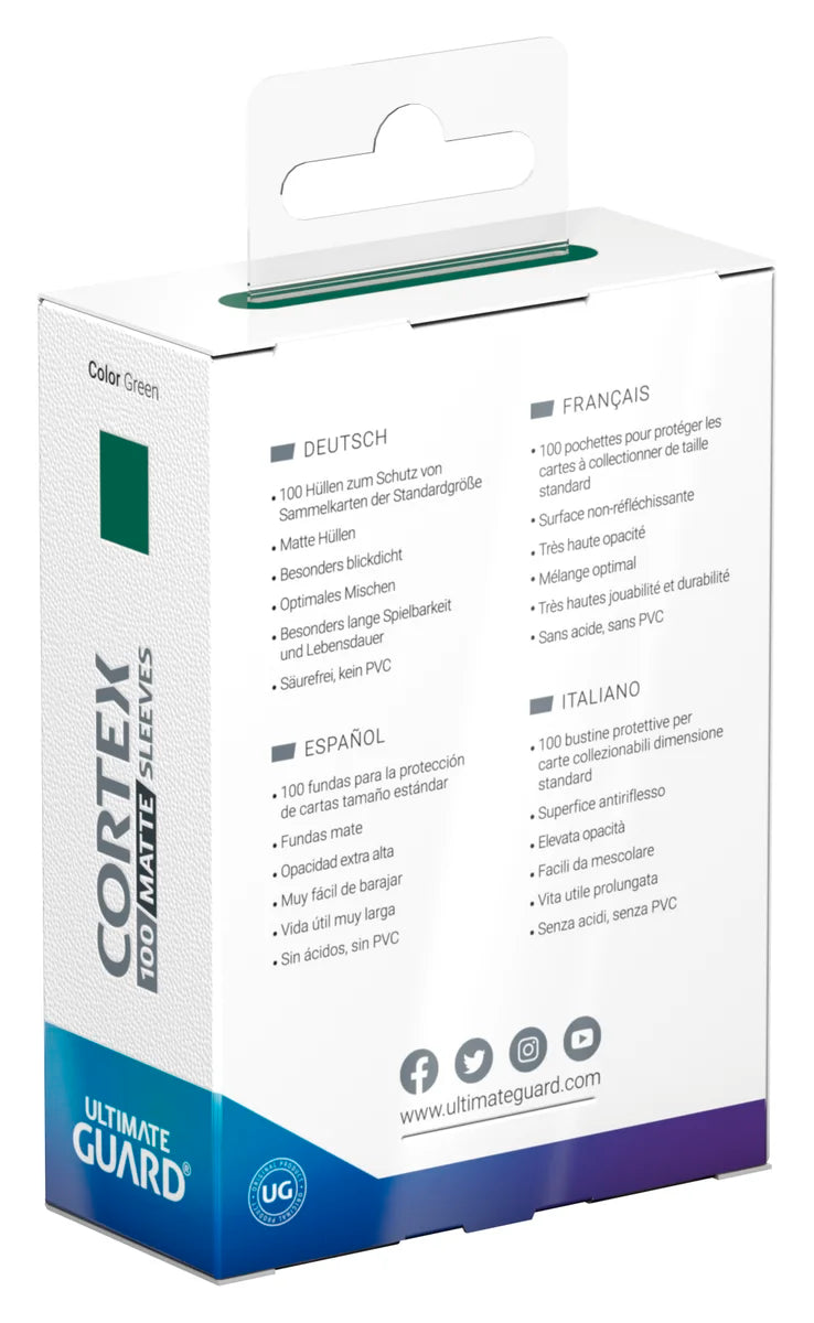 Cortex Sleeves Matte Standard Size (100) - Green
